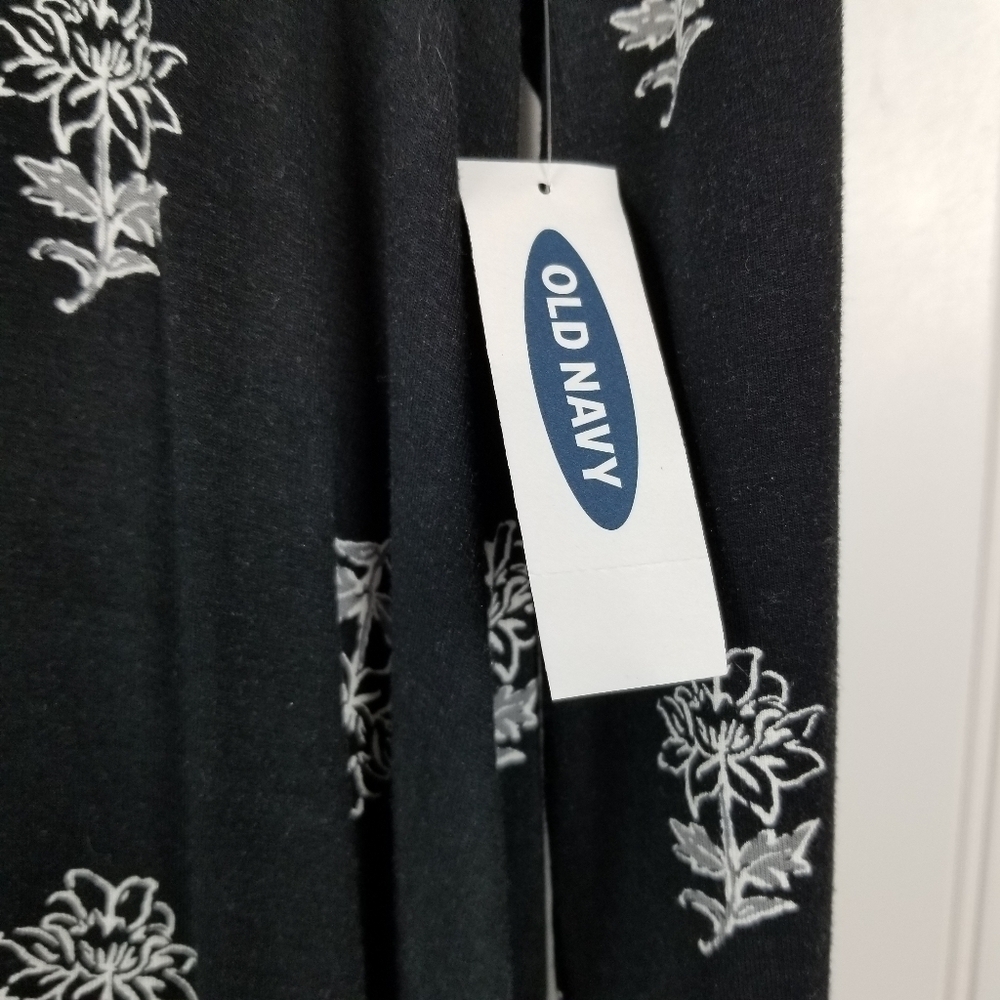 Old Navy Womens Long Sleeve Flower Print Dress Size XS Blue NWT Jersey Knit - Picture 7 of 9